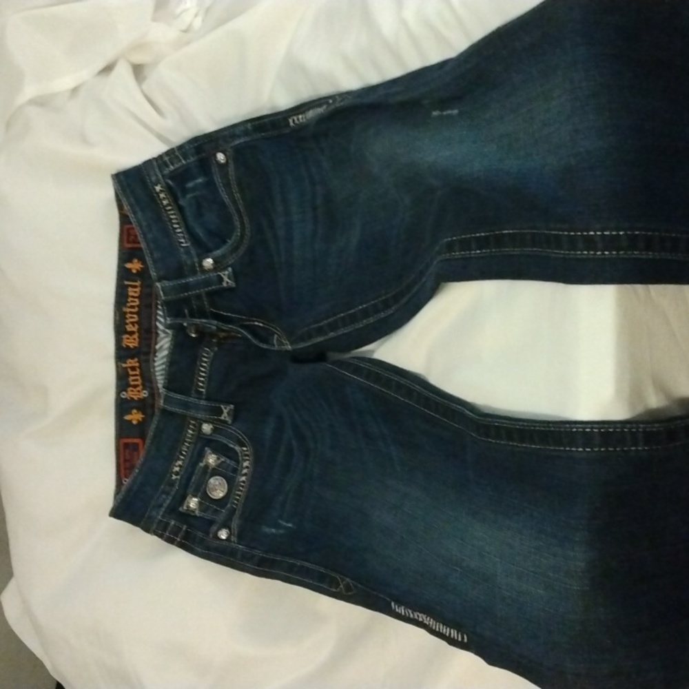 Rock Revival jeans size 28 inseam 31" Bootcut dark blue